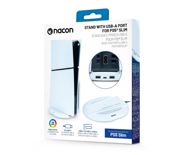 Nacon PS5 SLIM Podstawka na konsolę RGB z USB - pionowa - 1320521 - zdjęcie 4